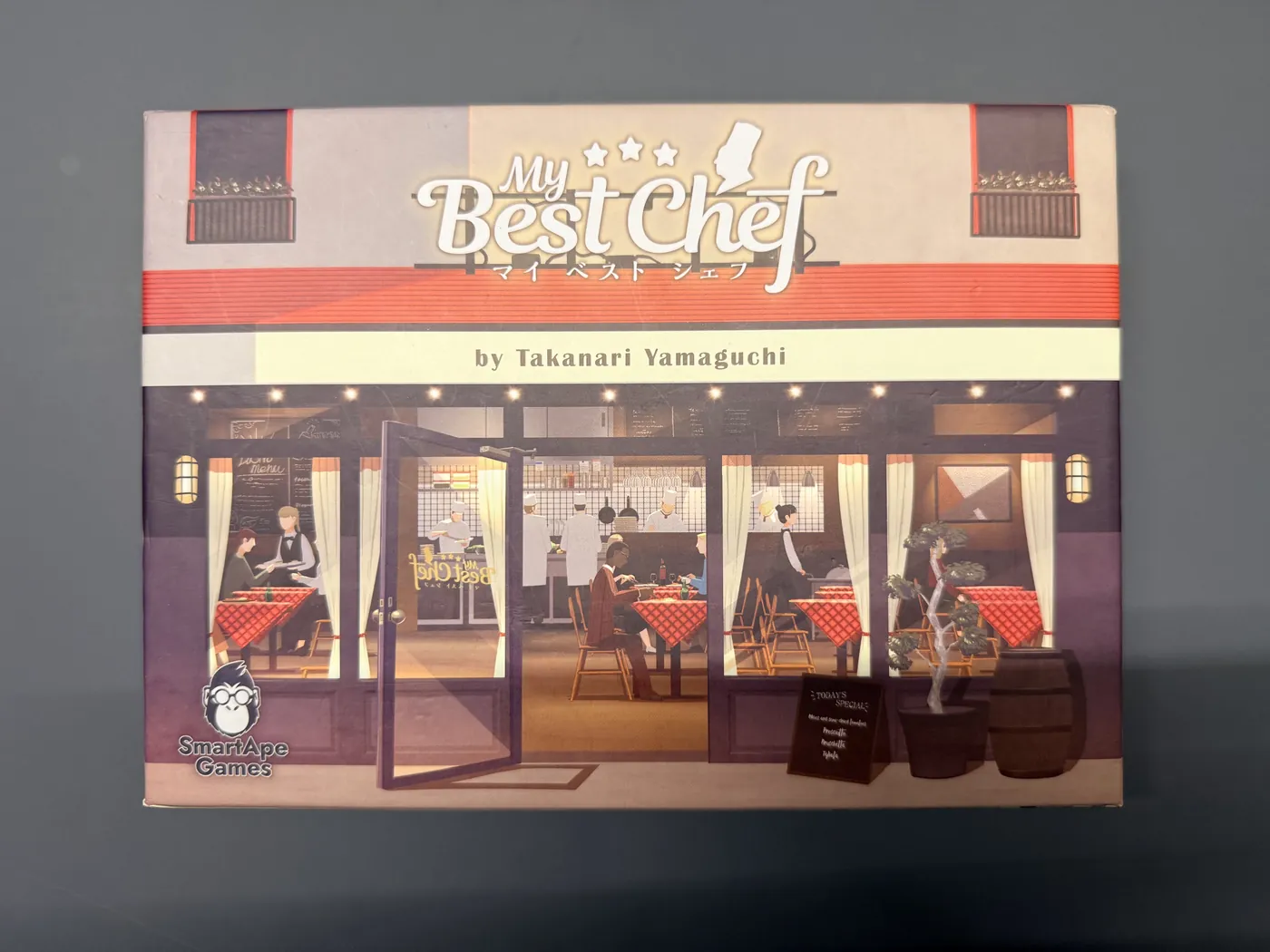 De doos van My Best Chef van SmartApe Games, ontwerp Takanari Yamaguchi